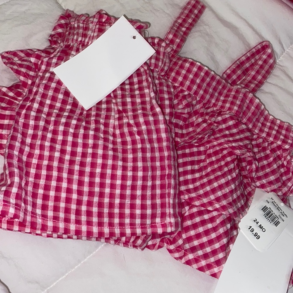 Pink plaid 2 piece